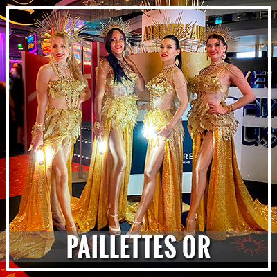 Costumes Paillettes Or Dorés, costumes Gold