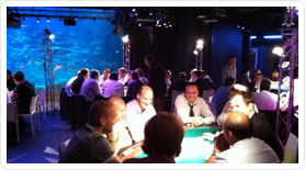 tournoi de poker factice a l'aquarium de Paris