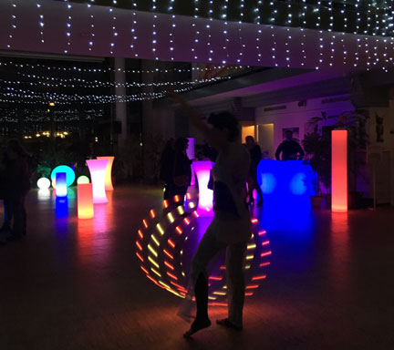 animation hula hoop lumineux événementiel